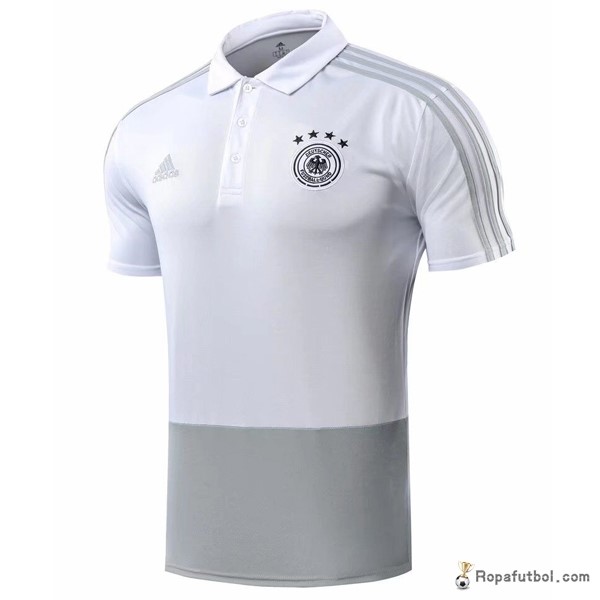 Polo Alemania 2018 Gris Blanco